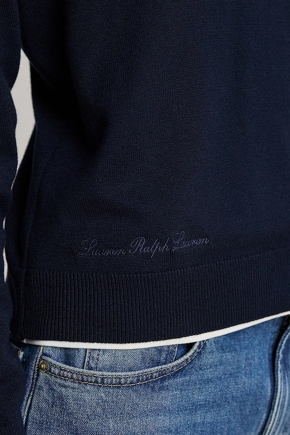 Lauren Ralph Lauren sweter damski z bawełną granatowy 200P14056