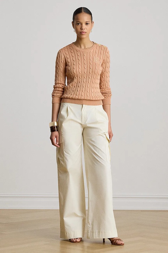 Odzież Lauren Ralph Lauren sweter damski z bawełną 200P14039 pomarańczowy