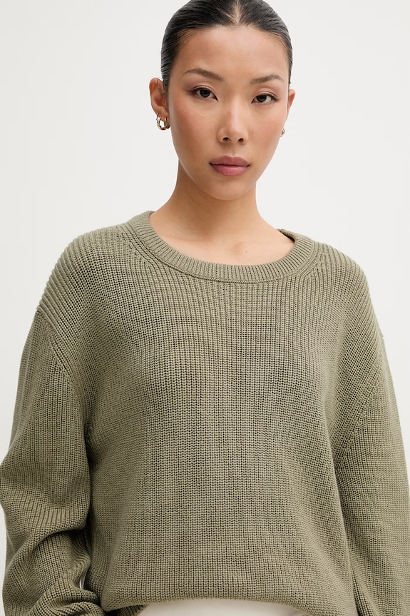 Marc O'Polo sweter damski bawełniany zielony 5000014424