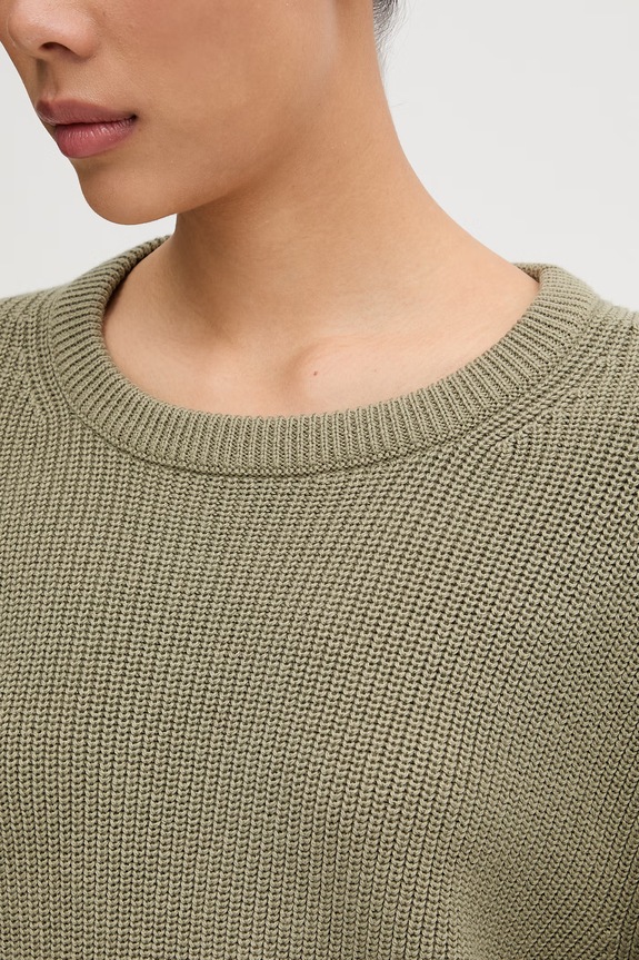Marc O'Polo sweter damski bawełniany 5000014424 zielony
