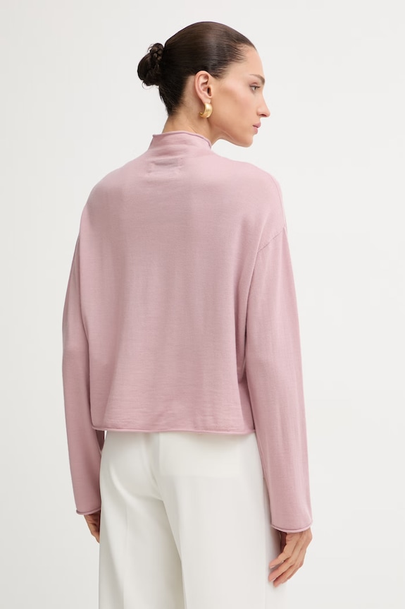 Odzież Marc O'Polo longsleeve damski wełniany 5000014421 różowy