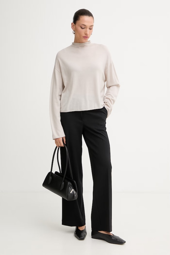 Marc O'Polo longsleeve damski wełniany 5000014421 beżowy AW26