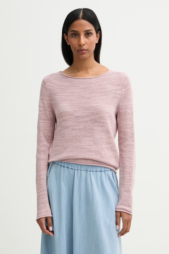 Marc O'Polo sweter damski z lnem różowy 5000014412