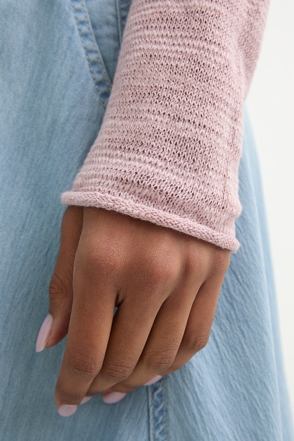 Marc O'Polo sweter damski z lnem 5000014412 różowy