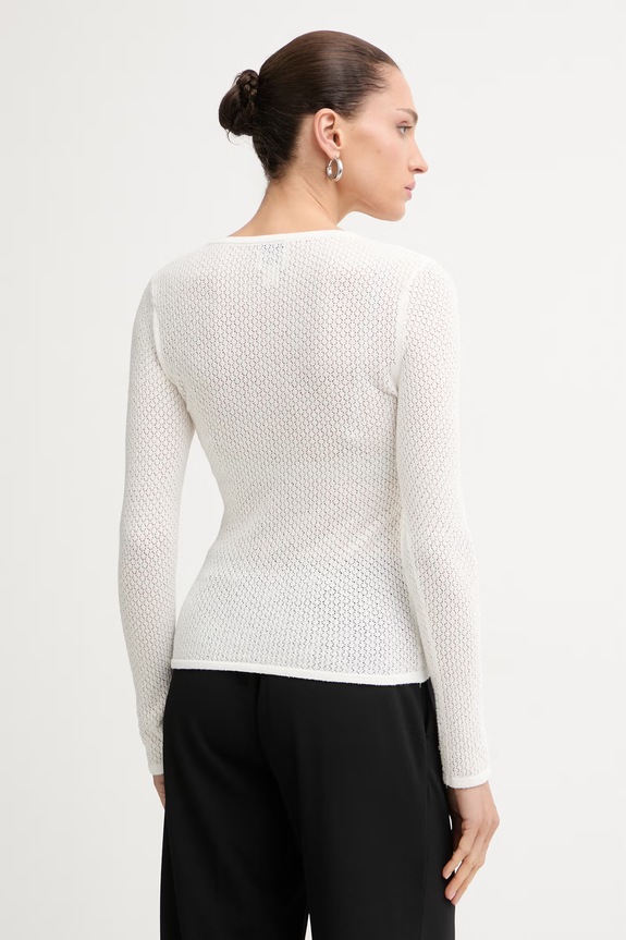 Odzież Calvin Klein sweter damski z bawełną LV044G304G beżowy