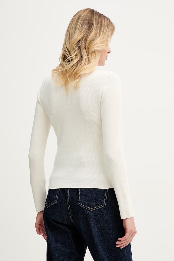 Oblečenie Calvin Klein Jeans sveter dámsky bavlnený LV047G309G béžová