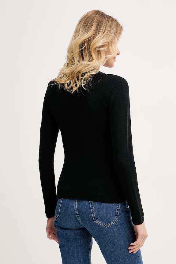 Oblečenie Calvin Klein Jeans sveter dámsky bavlnený LV047G309G čierna