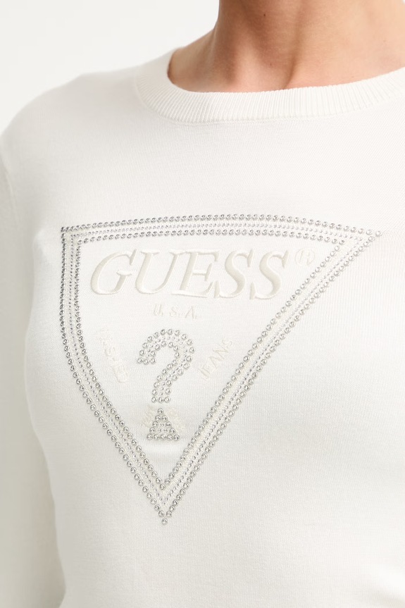 Guess πουλόβερ γυναικείο με βισκόζη KATIE W6YR28.Z0976 μπεζ