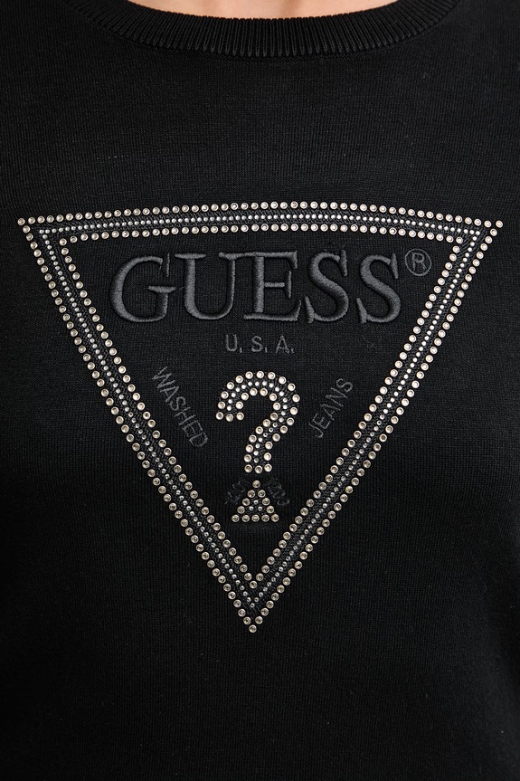 Guess πουλόβερ γυναικείο με βισκόζη KATIE W6YR28.Z0976 μαύρο