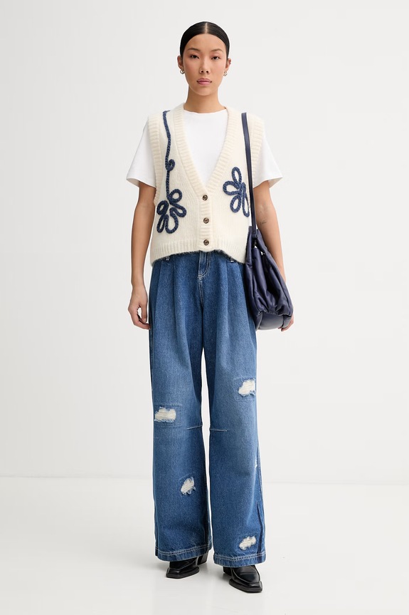 MUNTHE жилет жіночий з вовною NOWLAND 262162026270 бежевий AW26