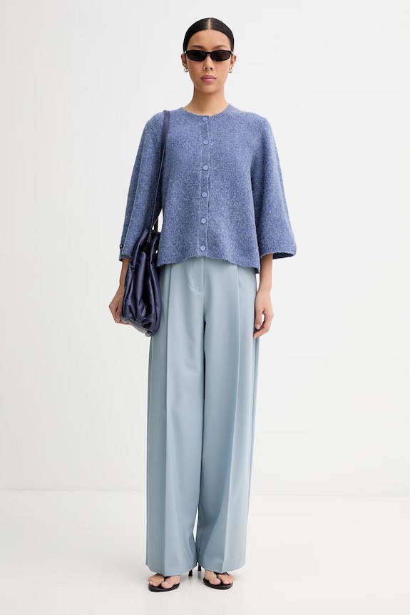 MUNTHE кардиган жіночий з додаванням вовни NABILLA 262160026271 блакитний AW26