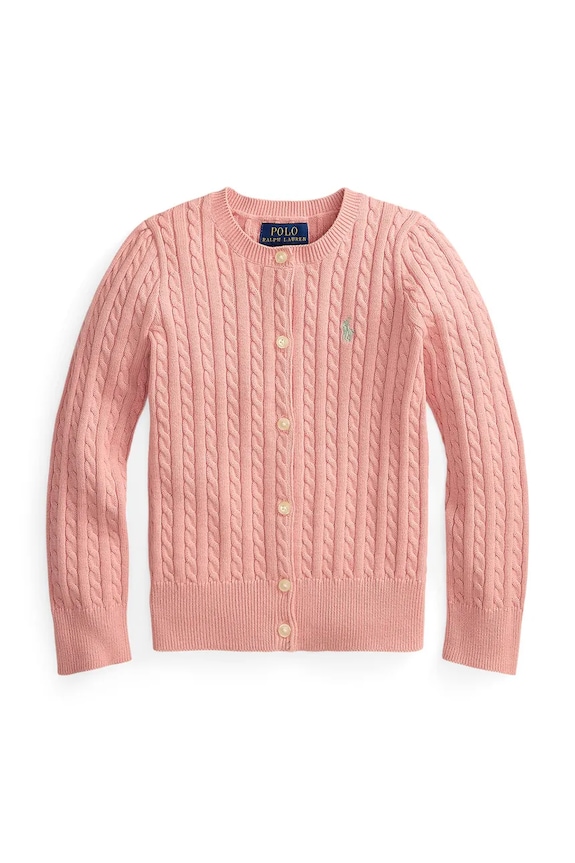 Polo Ralph Lauren kardigan otroški bombažen roza 312543047509