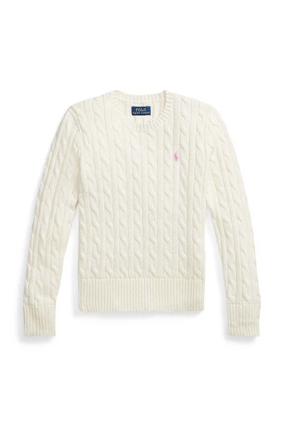 Polo Ralph Lauren pulover otroški bombažen bela 313901316011