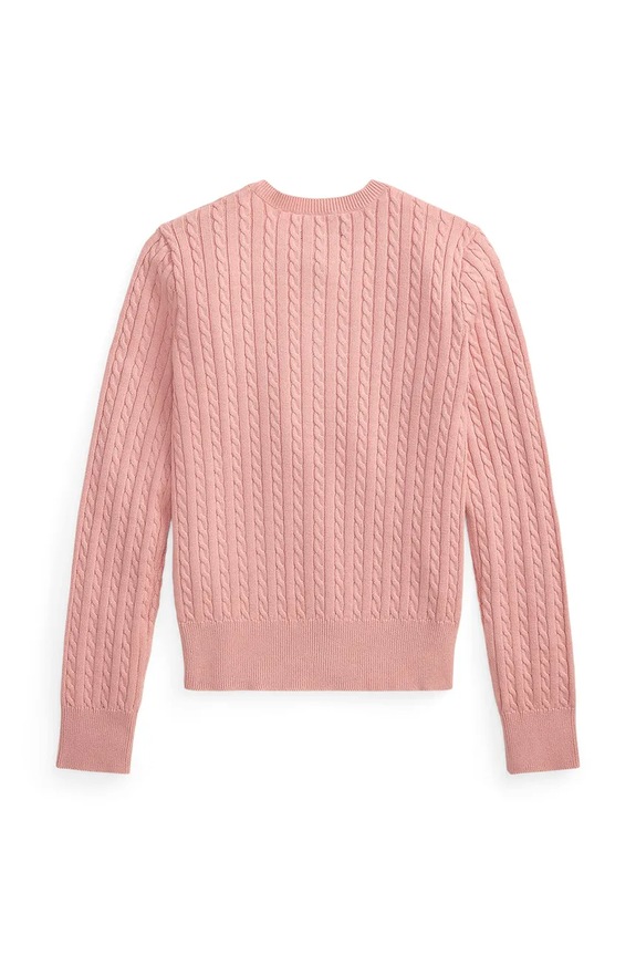 Polo Ralph Lauren kardigan otroški bombažen 313543047506 roza AW26