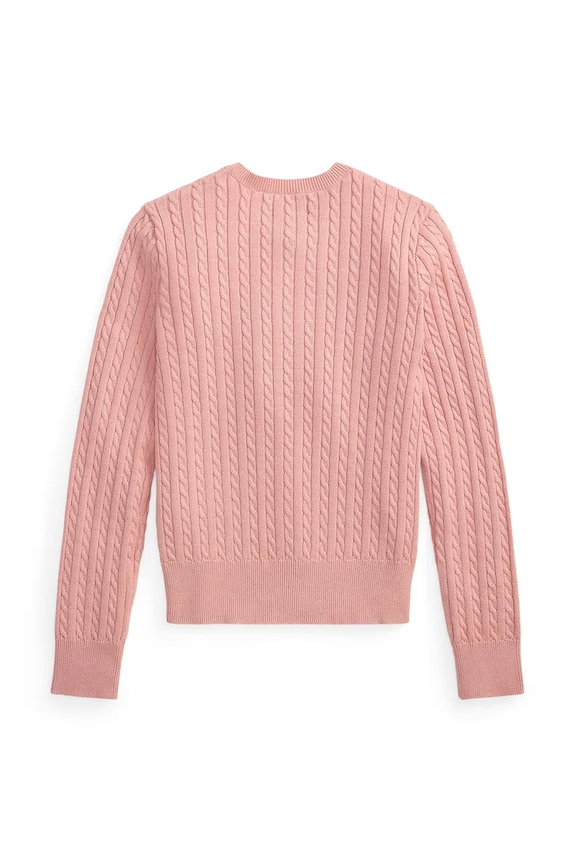 Polo Ralph Lauren kardigan otroški bombažen 313543047506 roza AW26