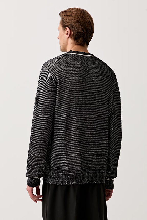 Odzież Karl Lagerfeld Jeans sweter męski bawełniany B3M18002 czarny