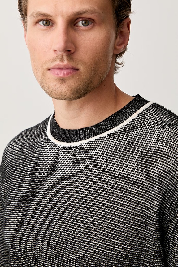 Karl Lagerfeld Jeans sweter męski bawełniany czarny B3M18002