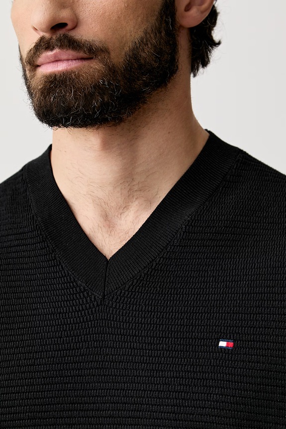 Tommy Hilfiger pulover bez rukava za muškarce od pamuka MW0MW43244 crna