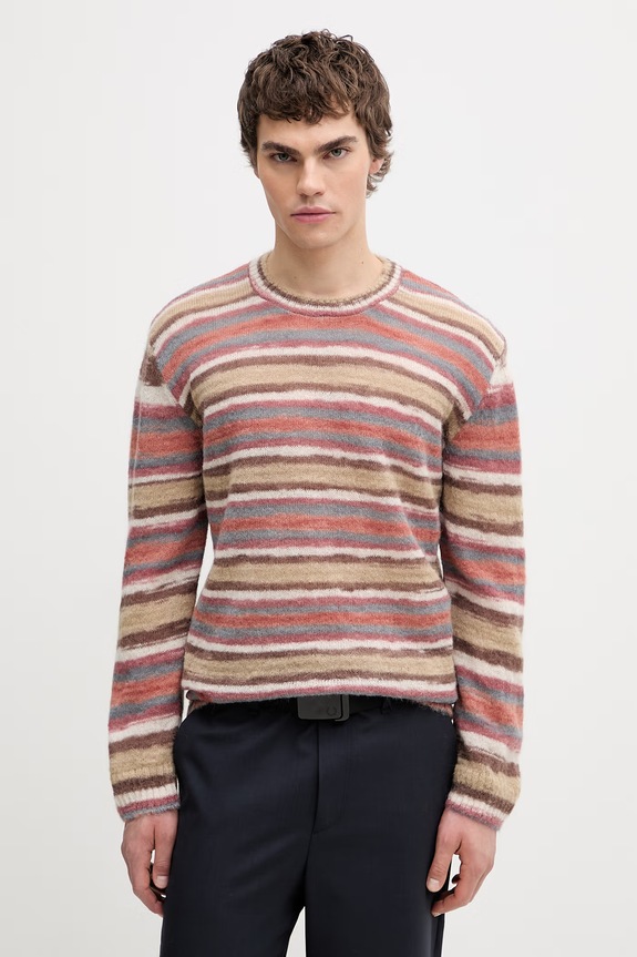 A.P.C. sweter z wełną Pull Hector pomarańczowy WPABG.H23504