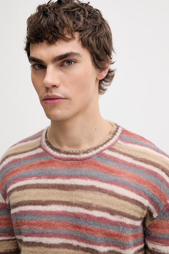A.P.C. sweter z wełną Pull Hector pomarańczowy WPABG.H23504