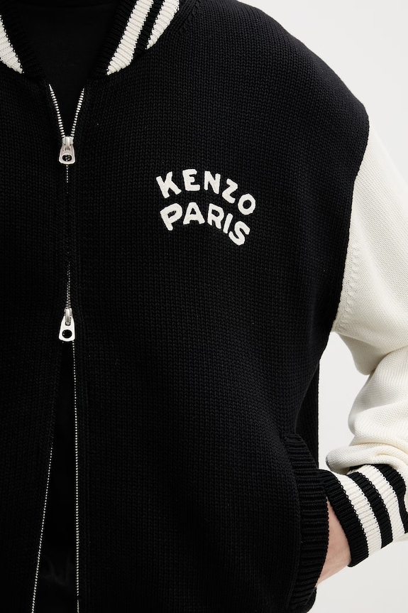 Kenzo ozepínací svetr pánský s bavlnou FG65CA8053EC černá