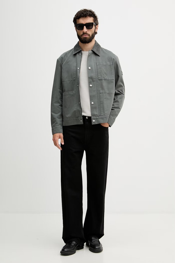 Marc O'Polo sweter męski bawełniany 5000014217 szary AW26