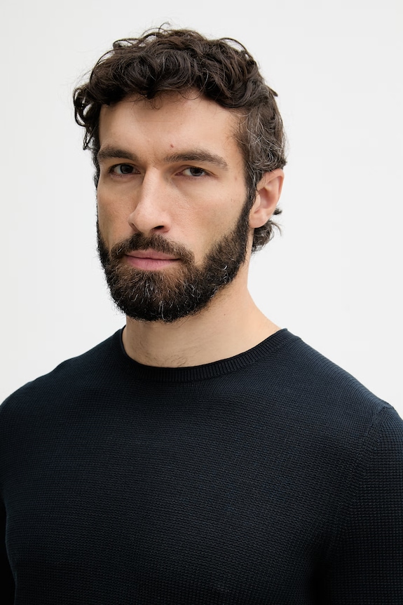 Marc O'Polo sweter męski bawełniany granatowy 5000014217