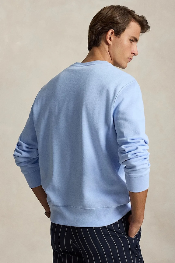 Polo Ralph Lauren bluza męska z bawełną 710B18538 niebieski AW26