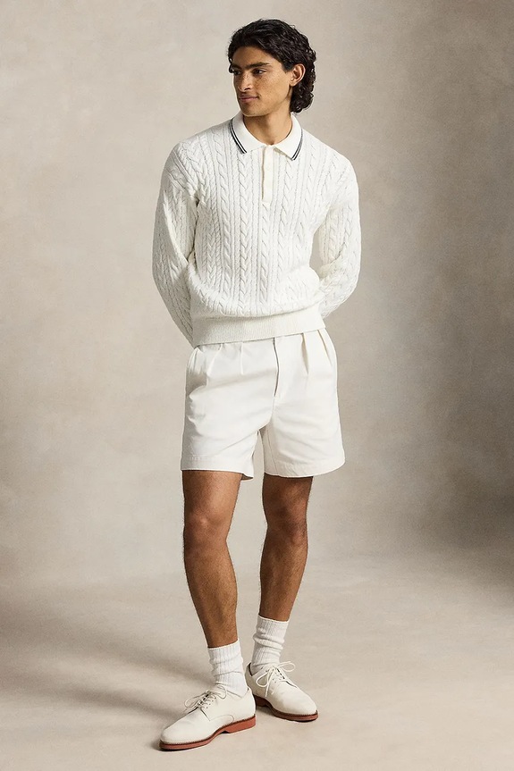 Odzież Polo Ralph Lauren sweter męski z bawełną 710B17555 biały