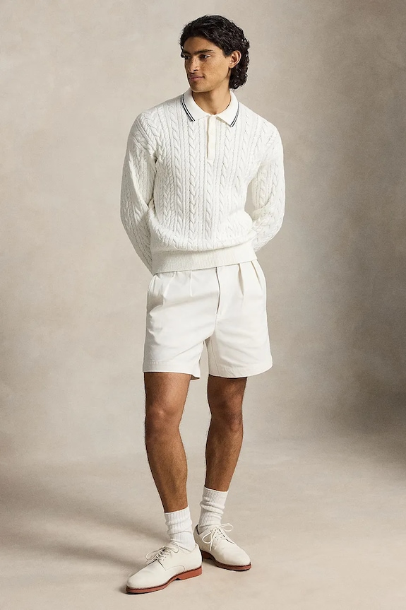 Odzież Polo Ralph Lauren sweter męski z bawełną 710B17555 biały
