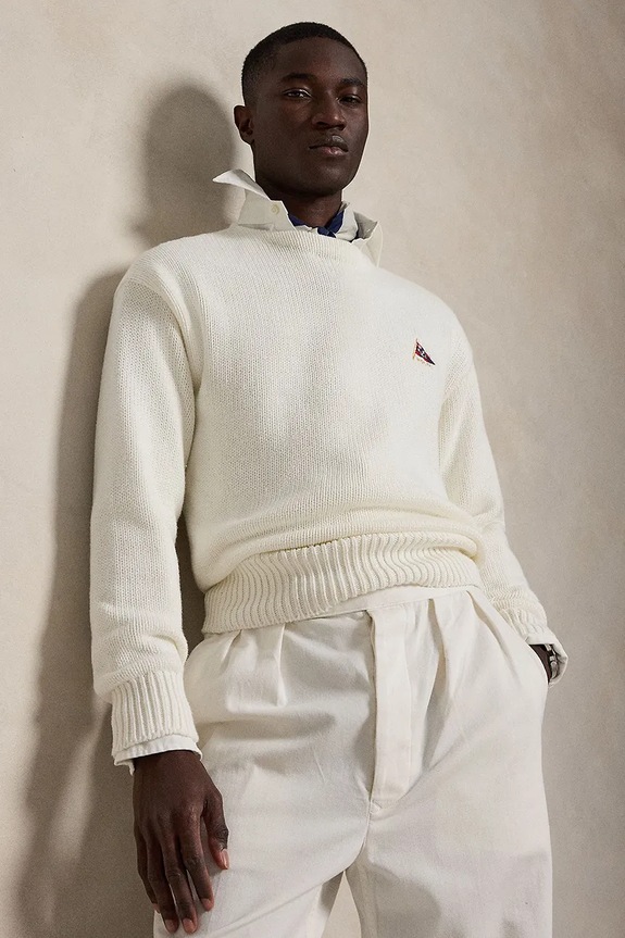 Polo Ralph Lauren sweter męski bawełniany beżowy 710B17552