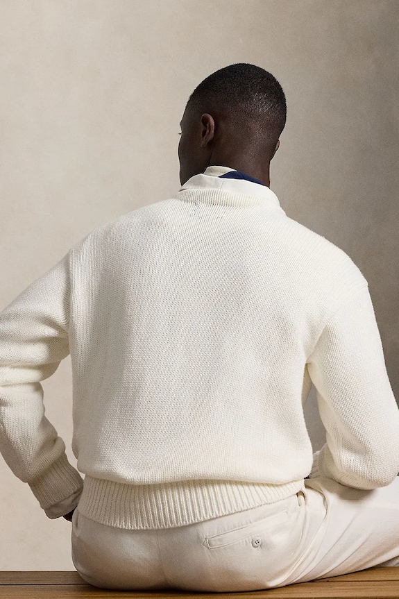 Odzież Polo Ralph Lauren sweter męski bawełniany 710B17552 beżowy