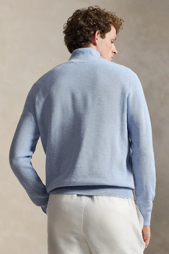 Polo Ralph Lauren sweter męski bawełniany 710B18060 niebieski AW26