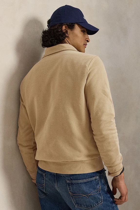 Polo Ralph Lauren sweter męski bawełniany 710B18911 brązowy AW26