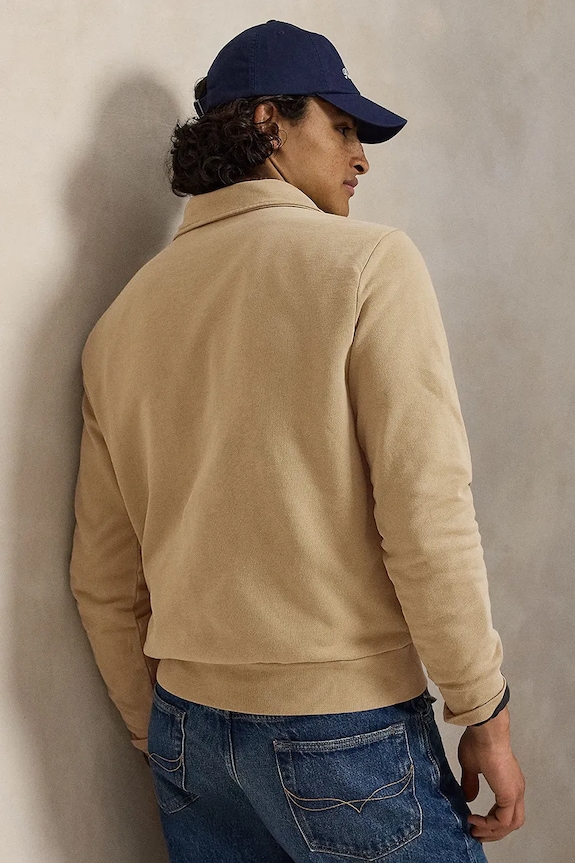 Polo Ralph Lauren sweter męski bawełniany 710B18911 brązowy AW26
