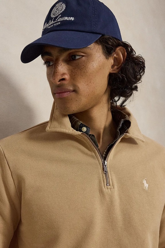 Polo Ralph Lauren sweter męski bawełniany brązowy 710B18911