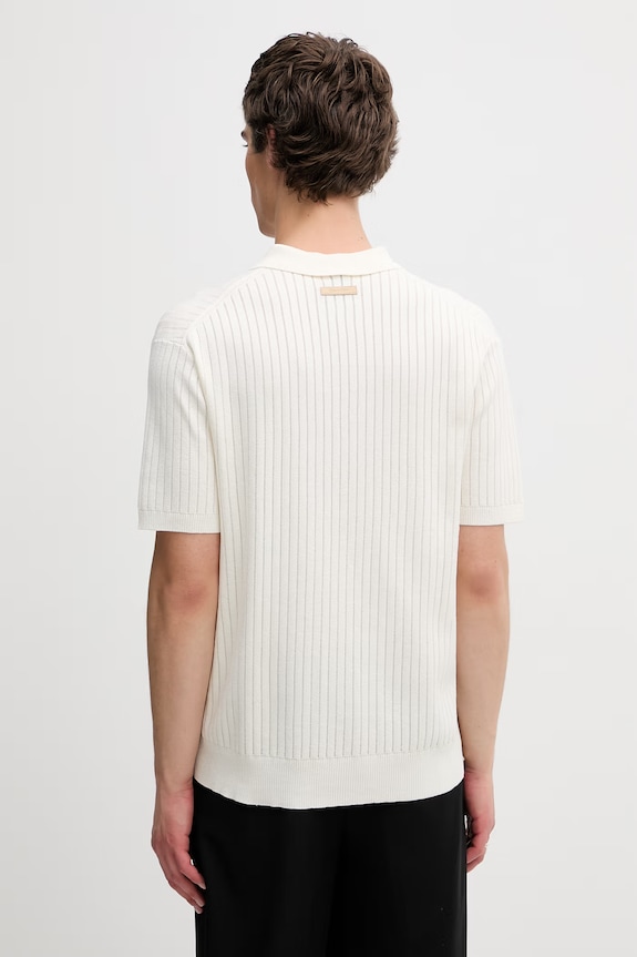 Oblečení Calvin Klein svetrové polo pánské s viskózou LV04LG304G béžová