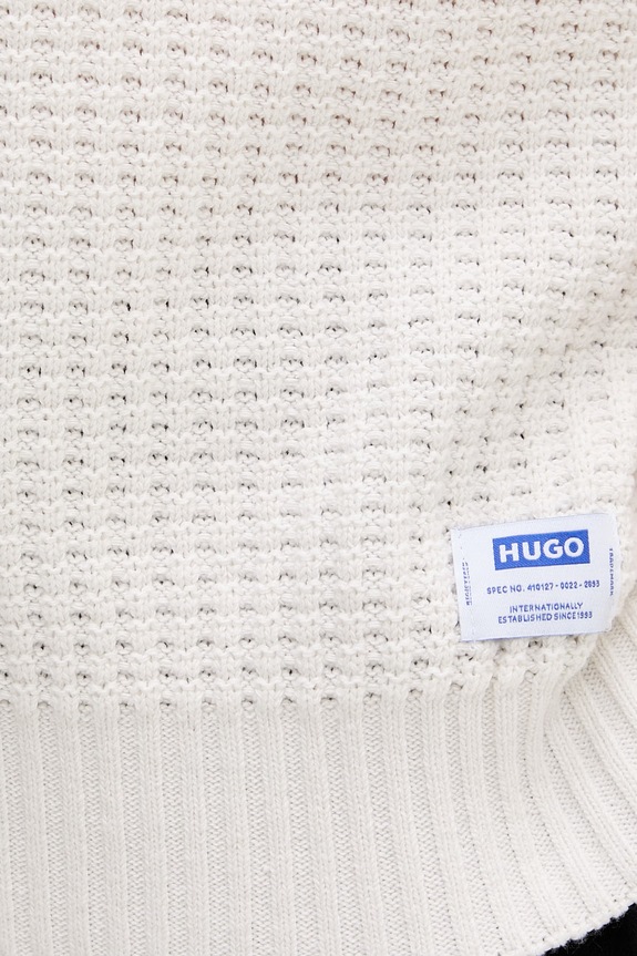 HUGO Blue kamizelka męska z bawełną Spuro 50557346 beżowy