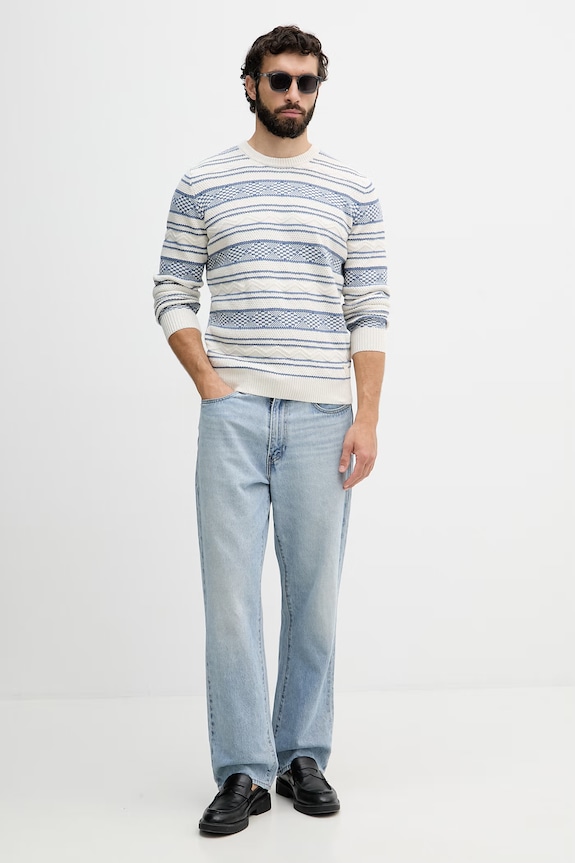 Guess sweter męski bawełniany MATTHIAS M6YR15.Z0920 niebieski AW26