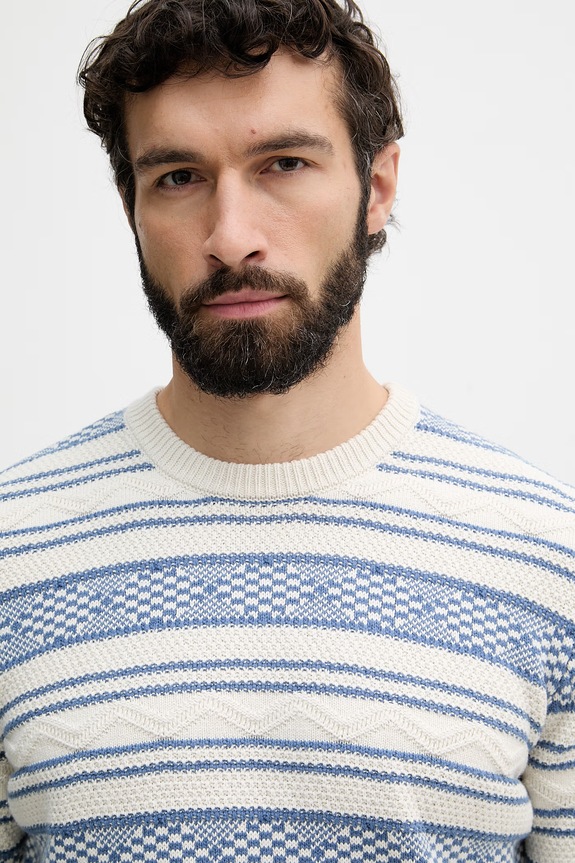 Guess sweter męski bawełniany MATTHIAS niebieski M6YR15.Z0920