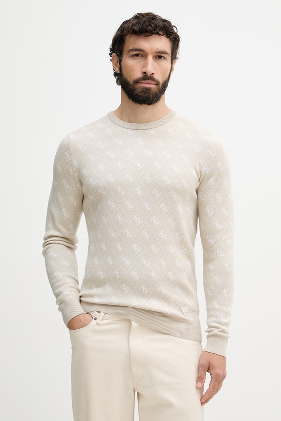 Guess pulover pentru bărbați, cu amestec de lână MARTIN bej M6YR11.Z0916