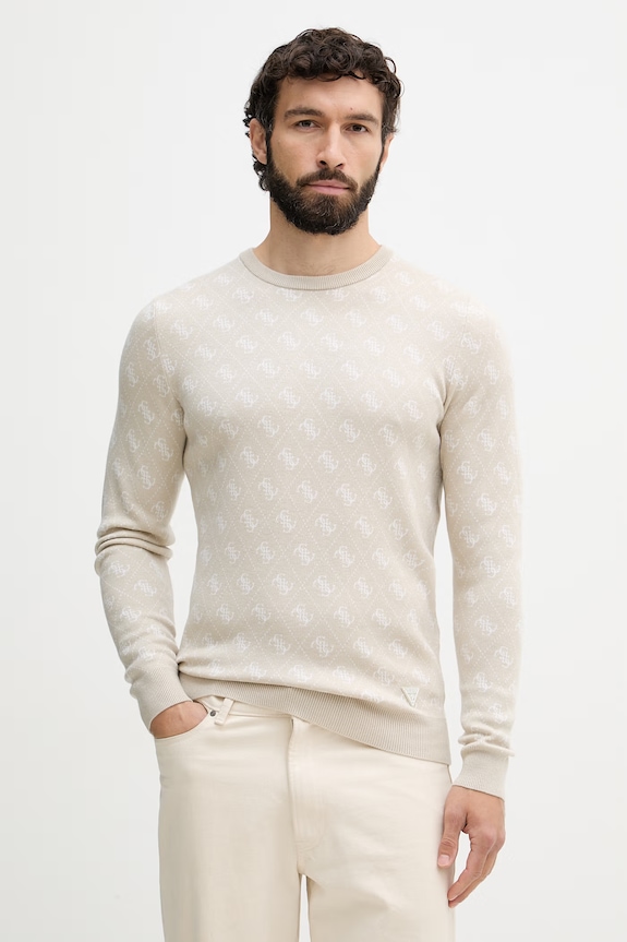 Guess pulover pentru bărbați, cu amestec de lână MARTIN bej M6YR11.Z0916