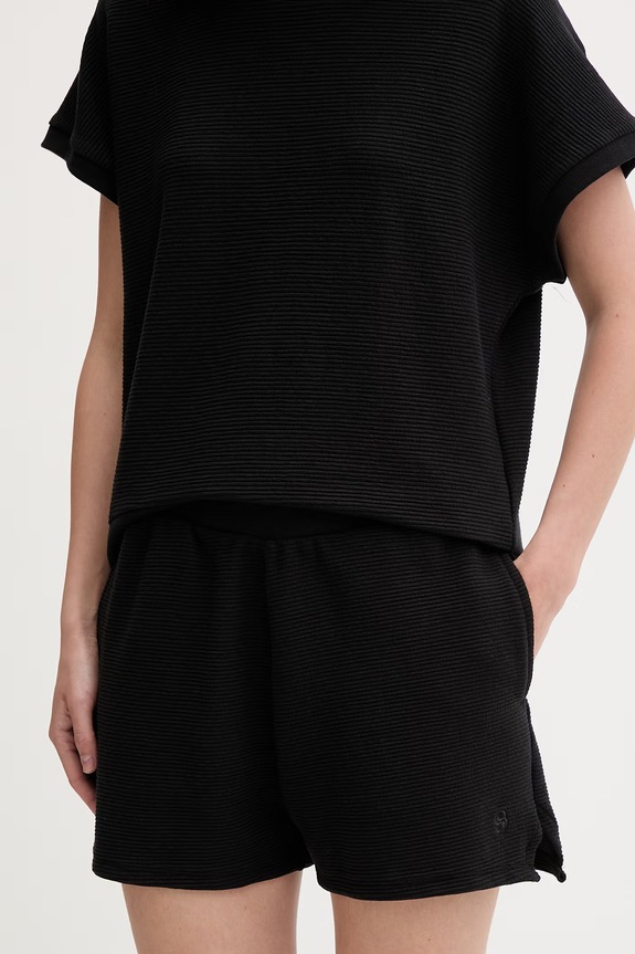 BOSS σορτς lounge γυναικεία BB TEXTURE_Shorts μαύρο 50566134