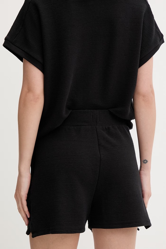 Ρούχα BOSS σορτς lounge γυναικεία BB TEXTURE_Shorts 50566134 μαύρο