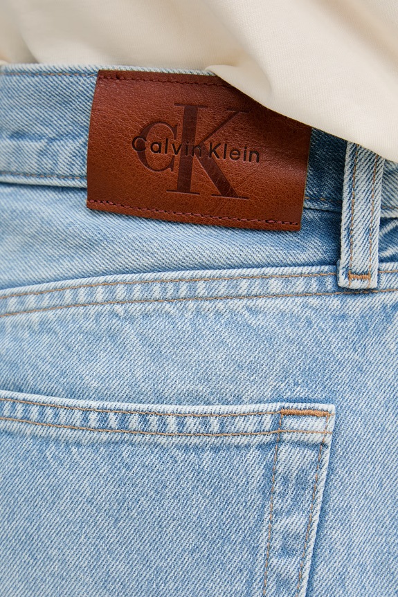 Calvin Klein Jeans šortky dámske rifľové modrá LV047G714G