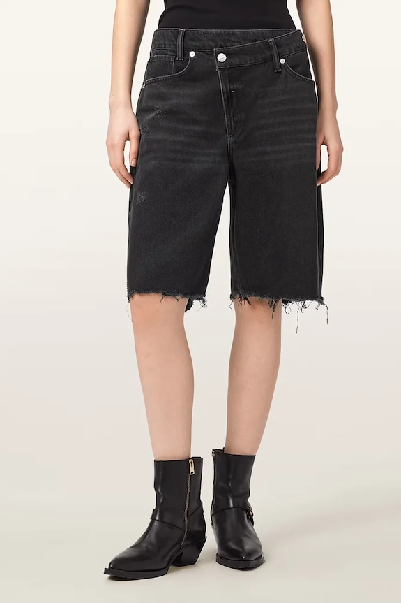 AllSaints šortky dámské džínové AKI černá W054EE