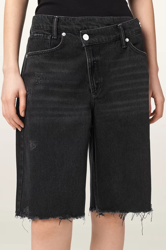 AllSaints šortky dámské džínové AKI černá W054EE