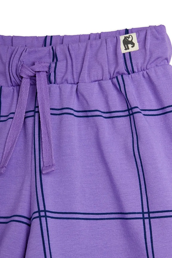 Mini Rodini szorty dziecięce z bawełną Check fioletowy 26630118