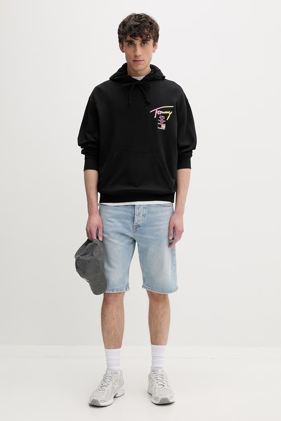 Tommy Jeans σορτς Ανδρικά DM0DM23379 μπλε AW26