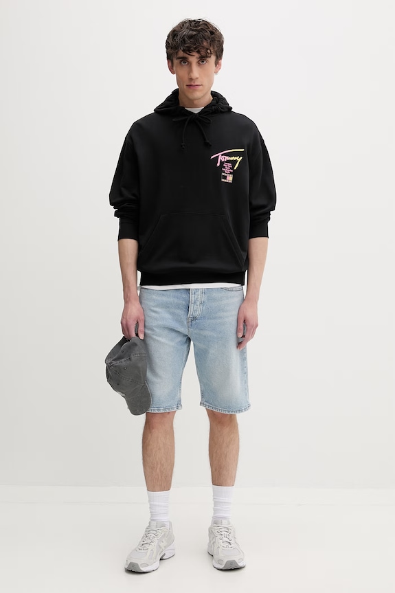 Tommy Jeans σορτς Ανδρικά DM0DM23379 μπλε AW26